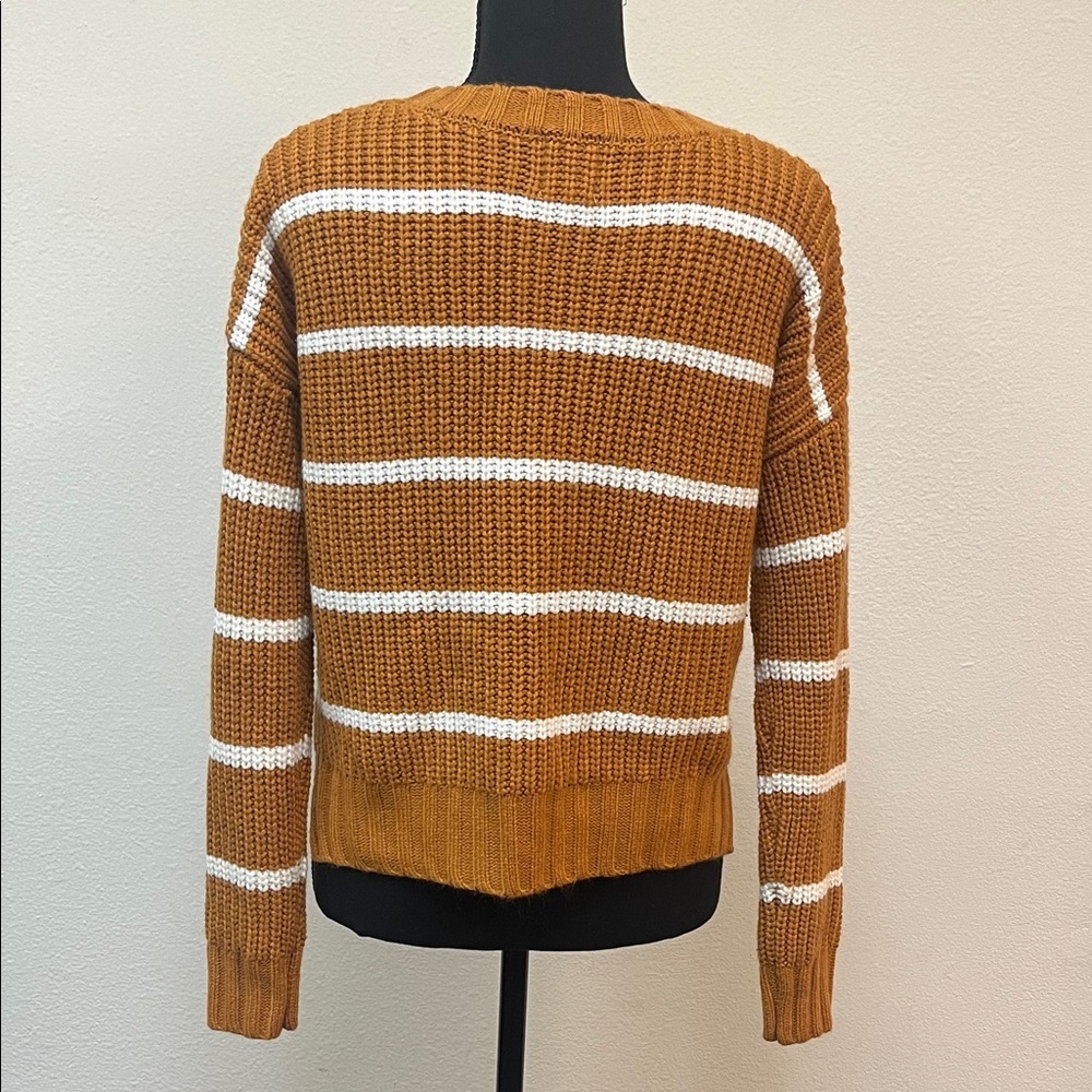 Hippie Rose Brown and White Striped Sweater - Picture 5 of 7